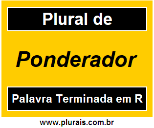 Plural de Ponderador