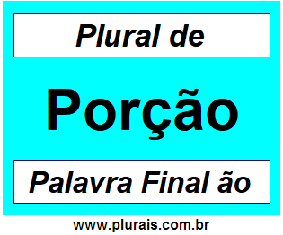 Plural de Porção