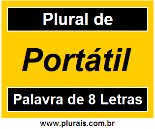 Plural de Portátil