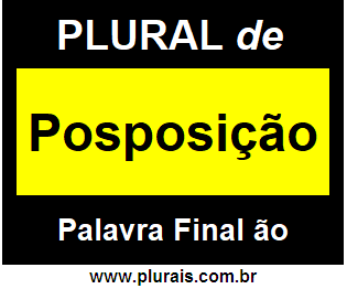 Plural de Posposição