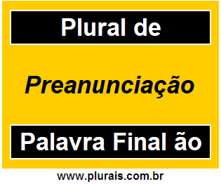 Plural de Preanunciação