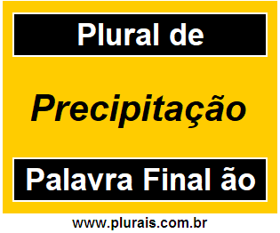 Plural de Precipitação