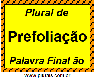 Plural de Prefoliação