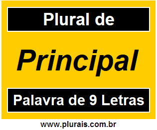 Plural de Principal