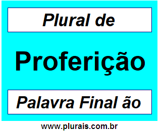 Plural de Proferição