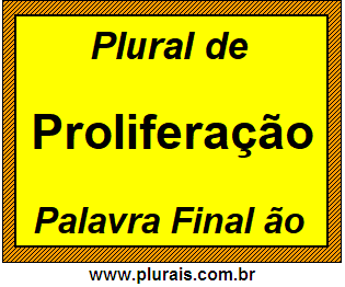 Plural de Proliferação