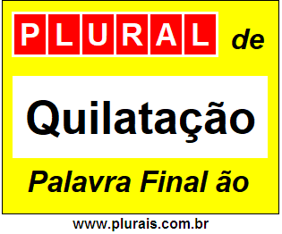 Plural de Quilatação