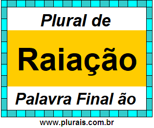 Plural de Raiação