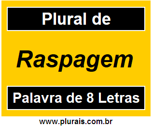 Plural de Raspagem