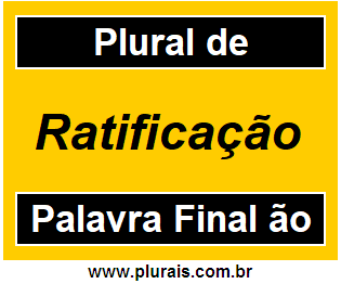 Plural de Ratificação