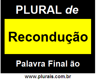 Plural de Recondução