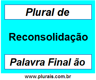 Plural de Reconsolidação