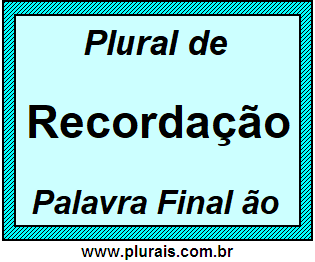 Plural de Recordação