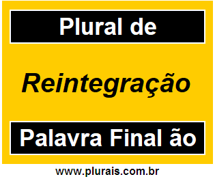 Plural de Reintegração