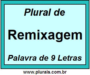 Plural de Remixagem