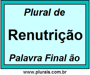 Plural de Renutrição