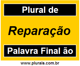 Plural de Reparação