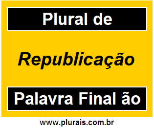 Plural de Republicação