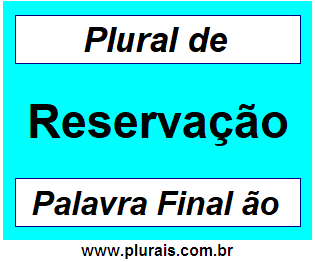 Plural de Reservação