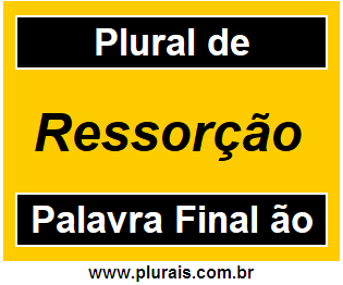 Plural de Ressorção