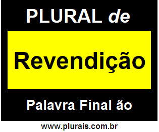 Plural de Revendição