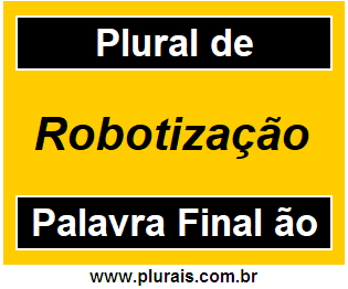 Plural de Robotização