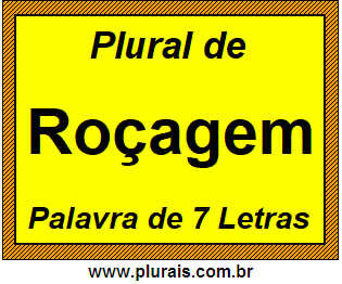 Plural de Roçagem