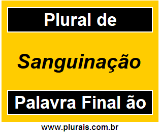 Plural de Sanguinação