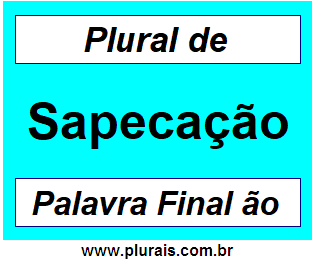 Plural de Sapecação