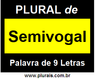 Plural de Semivogal