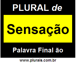 Plural de Sensação