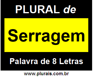 Plural de Serragem