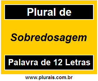 Plural de Sobredosagem