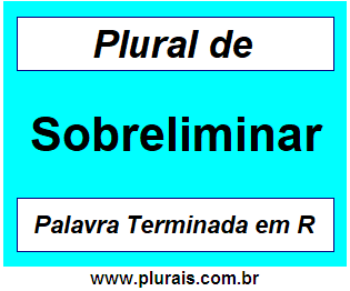 Plural de Sobreliminar