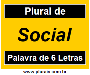 Plural de Social