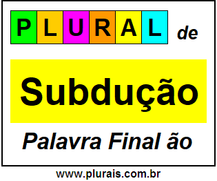 Plural de Subdução