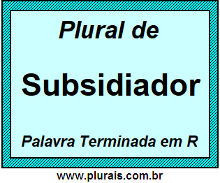 Plural de Subsidiador