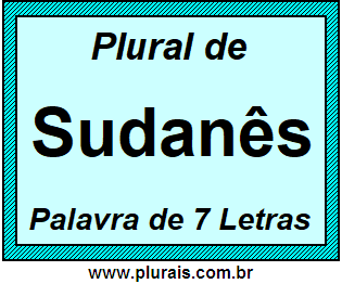 Plural de Sudanês