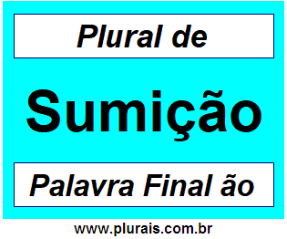 Plural de Sumição