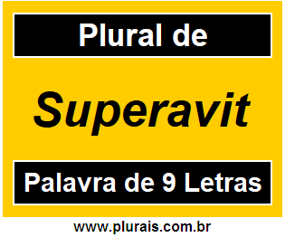 Plural de Superavit