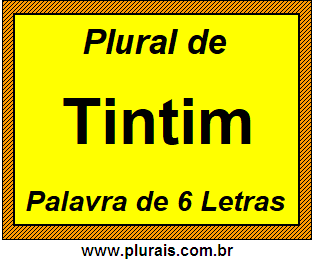 Plural de Tintim