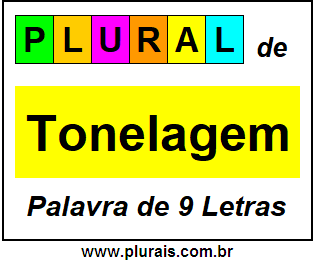 Plural de Tonelagem