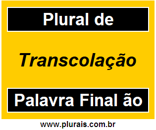 Plural de Transcolação