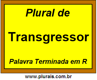 Plural de Transgressor