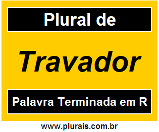 Plural de Travador