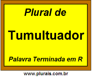 Plural de Tumultuador