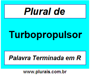 Plural de Turbopropulsor