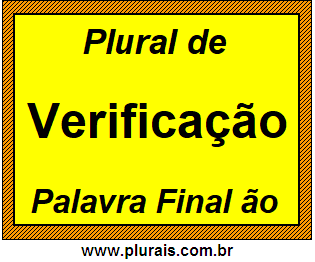 Plural de Verificação