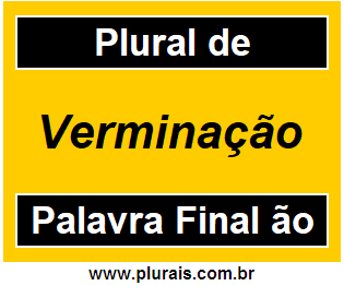 Plural de Verminação