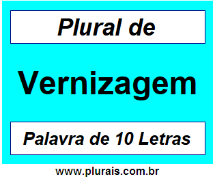 Plural de Vernizagem